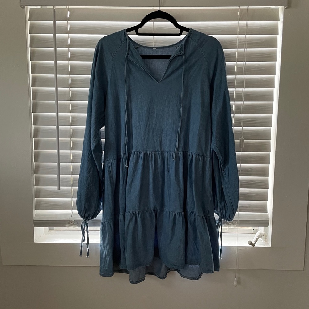 Chambray denim sun dress